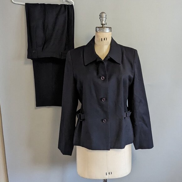 Lorry G Womens Matching Suit Set Trousers &  Blazer 1940s inspired retro 10 / 12 - Picture 2 of 8